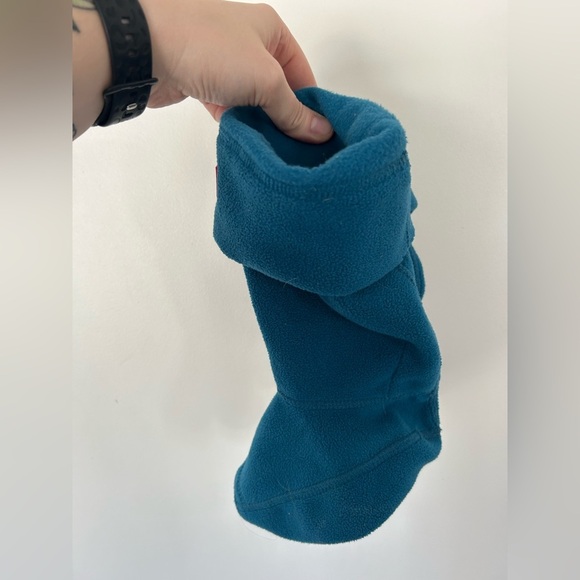 Hunter Teal Fleece Boot Liners Kids Large - Picture 3 of 6